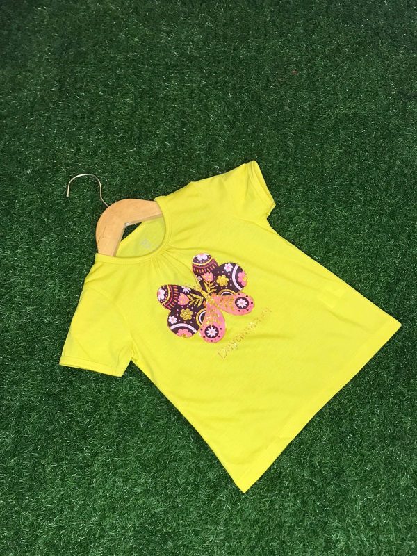 Lavender Love Printed T-Shirt Yellow