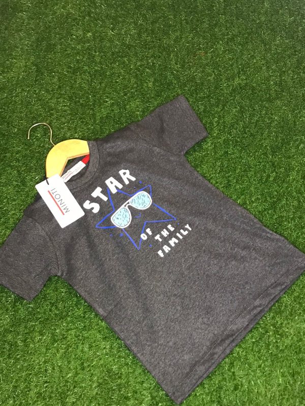 Star Printed T-Shirt Gray