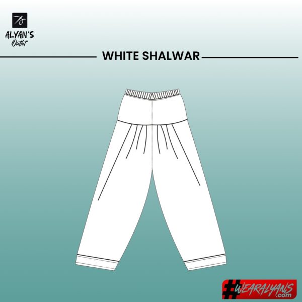 Girls Shalwar - White